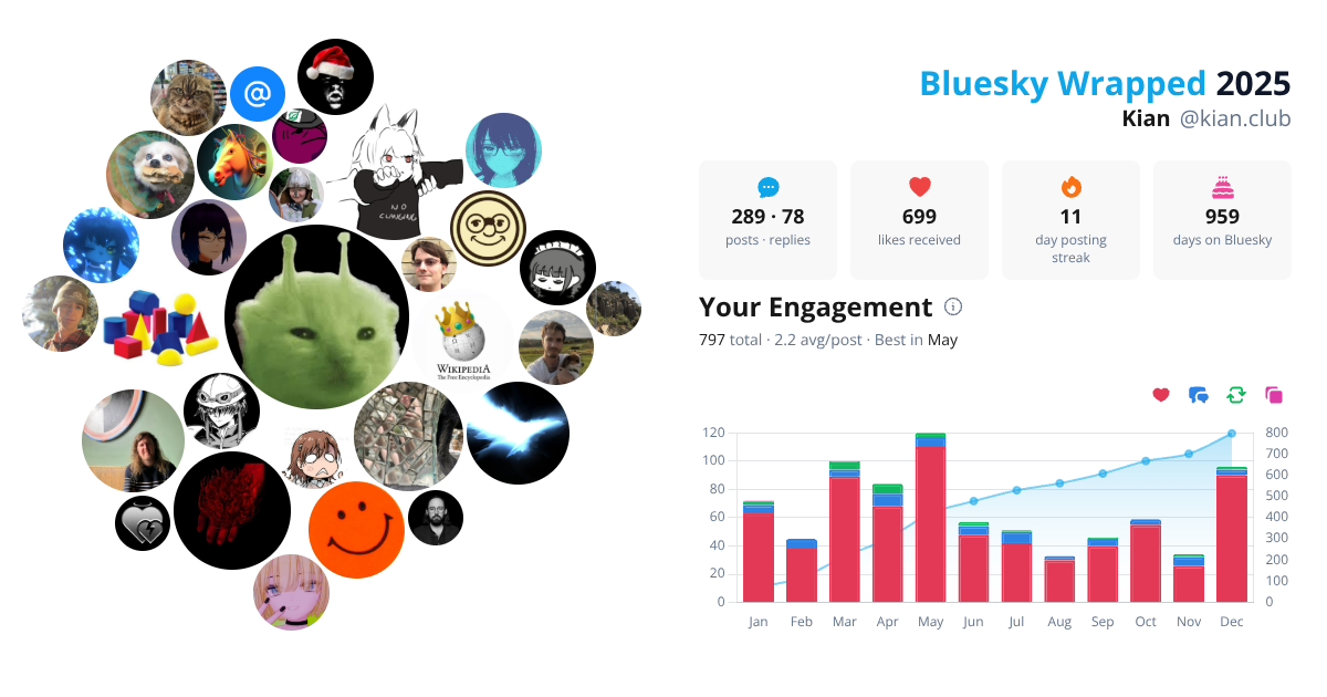 Your Bluesky Wrapped 2025 preview