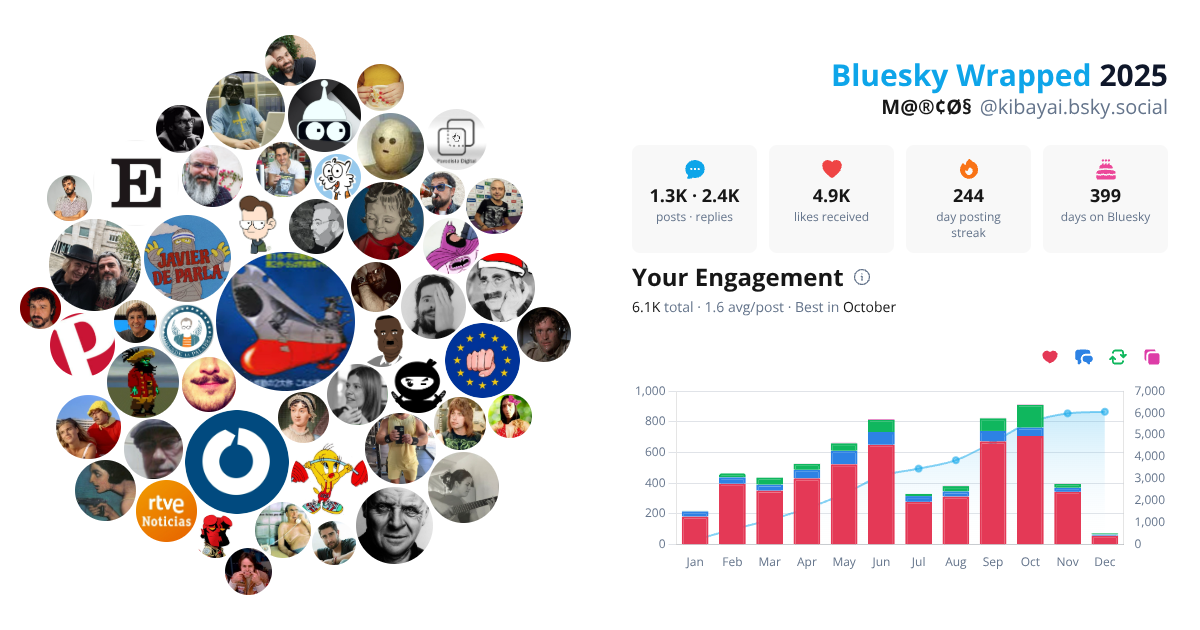 Your Bluesky Wrapped 2025 preview