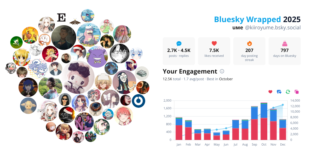 Your Bluesky Wrapped 2025 preview
