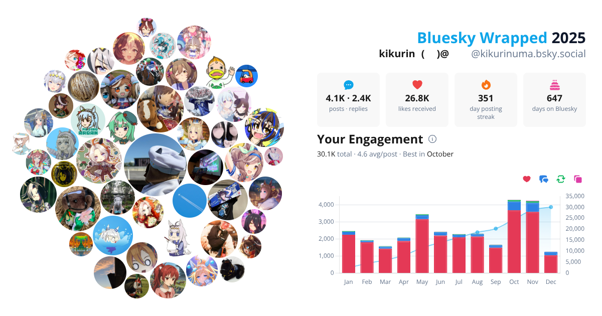 Your Bluesky Wrapped 2025 preview