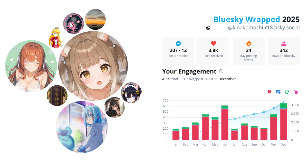 Your Bluesky Wrapped 2025 preview