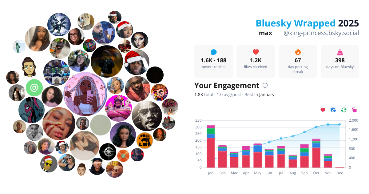 Your Bluesky Wrapped 2025 preview