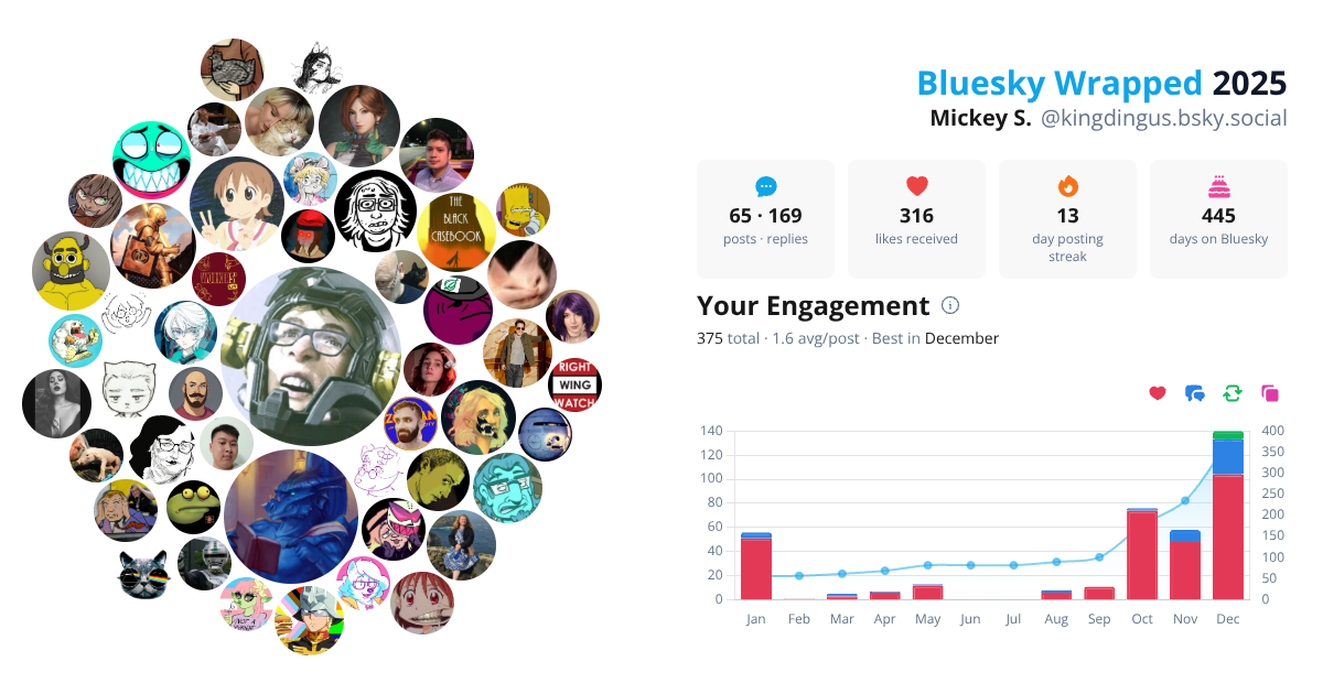 Your Bluesky Wrapped 2025 preview