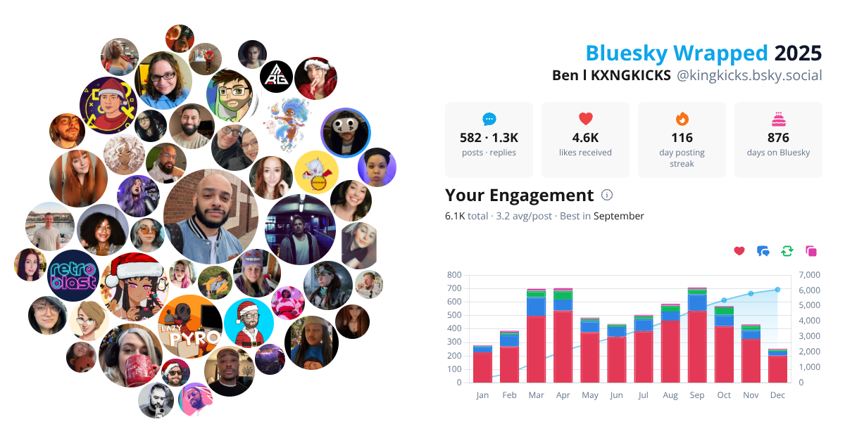 Your Bluesky Wrapped 2025 preview