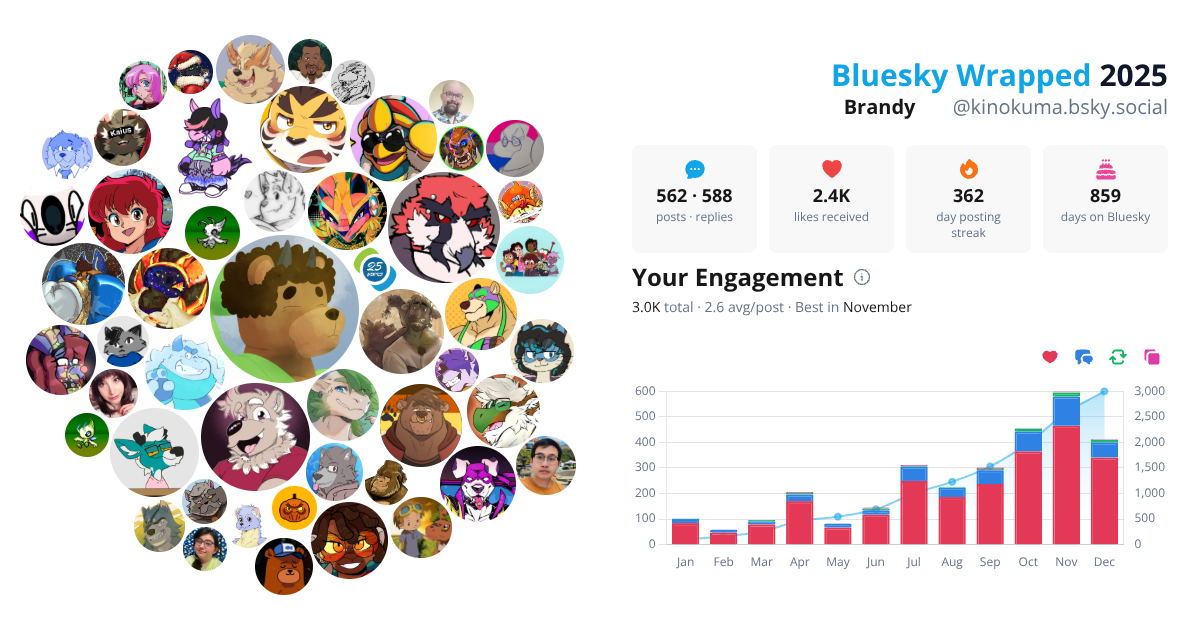 Your Bluesky Wrapped 2025 preview