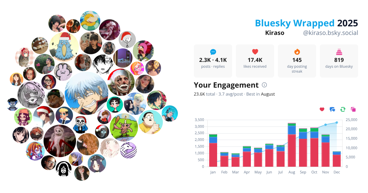Your Bluesky Wrapped 2025 preview