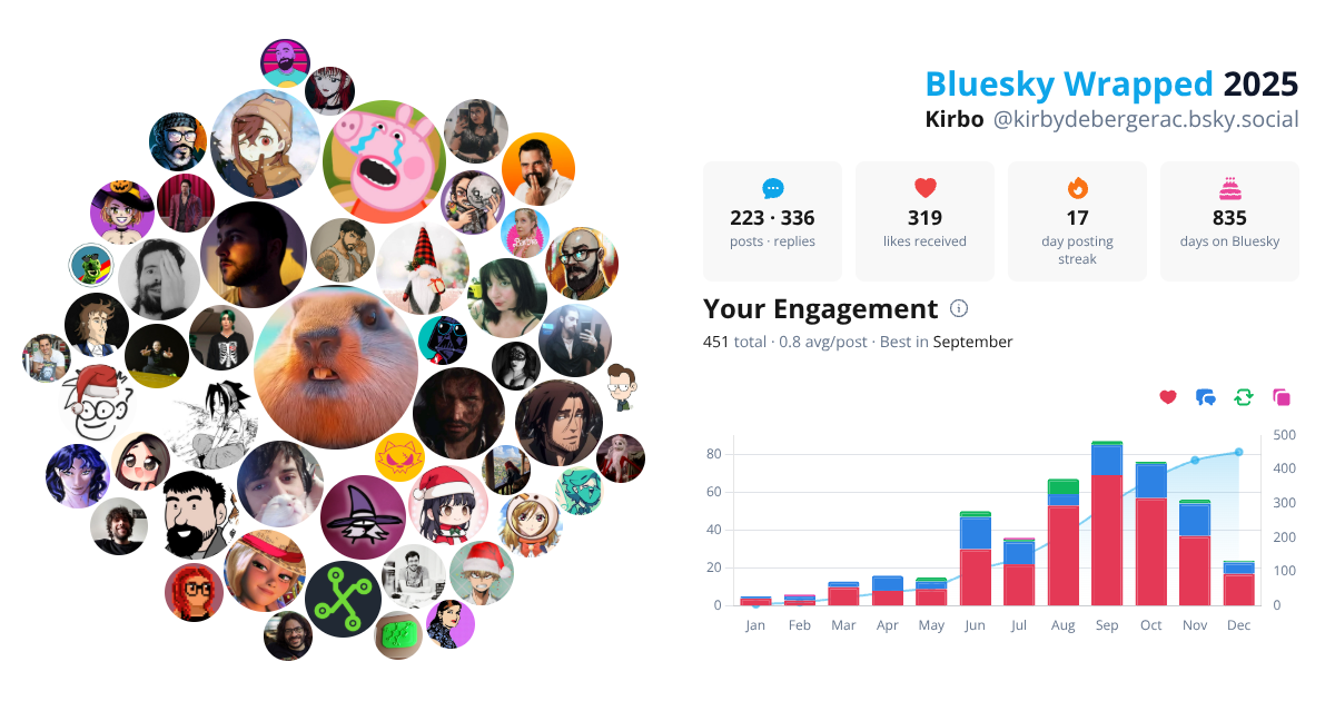 Your Bluesky Wrapped 2025 preview