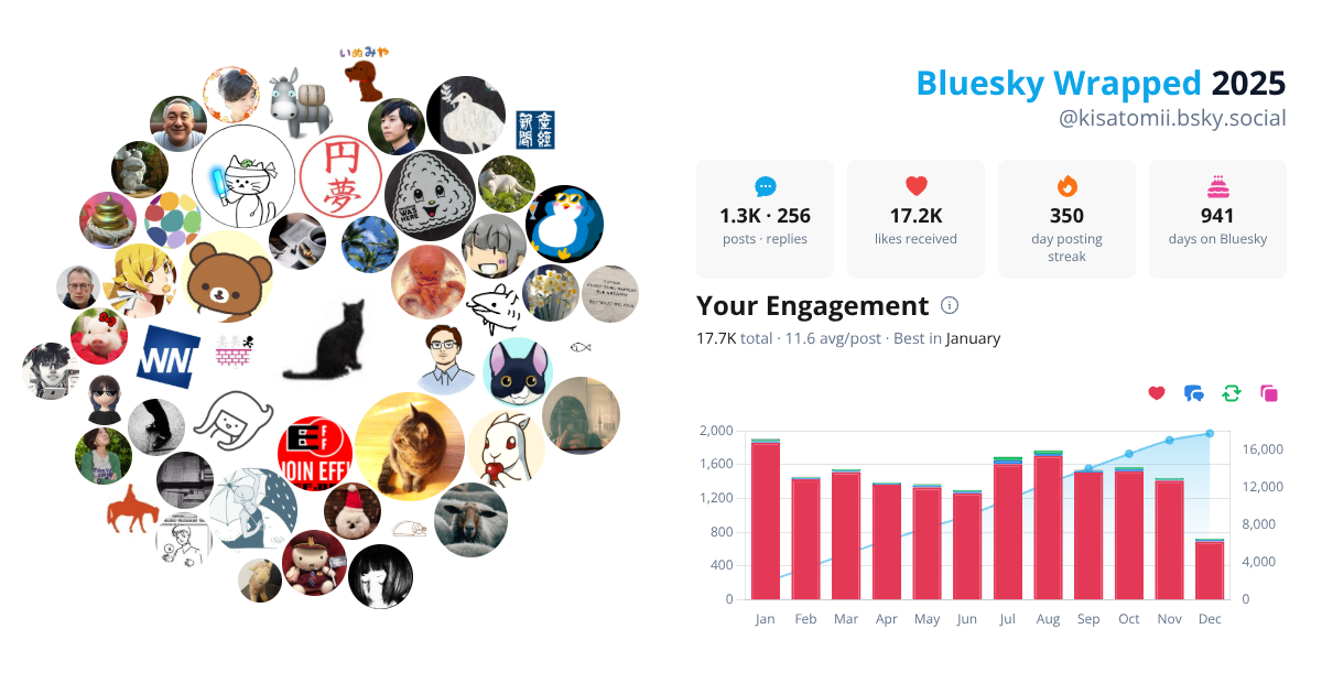 Your Bluesky Wrapped 2025 preview