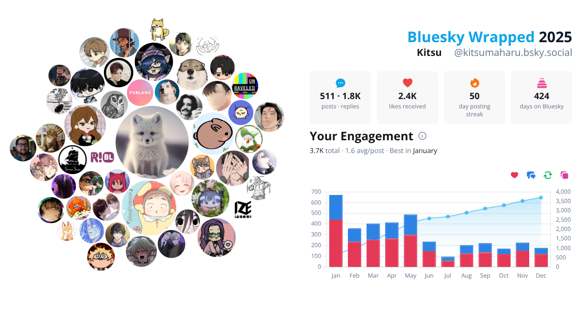 Your Bluesky Wrapped 2025 preview