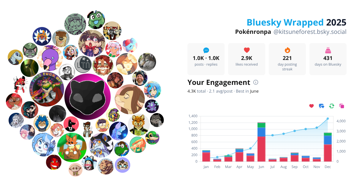Your Bluesky Wrapped 2025 preview