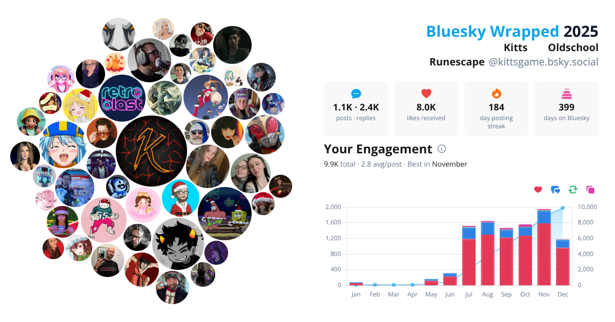 Your Bluesky Wrapped 2025 preview