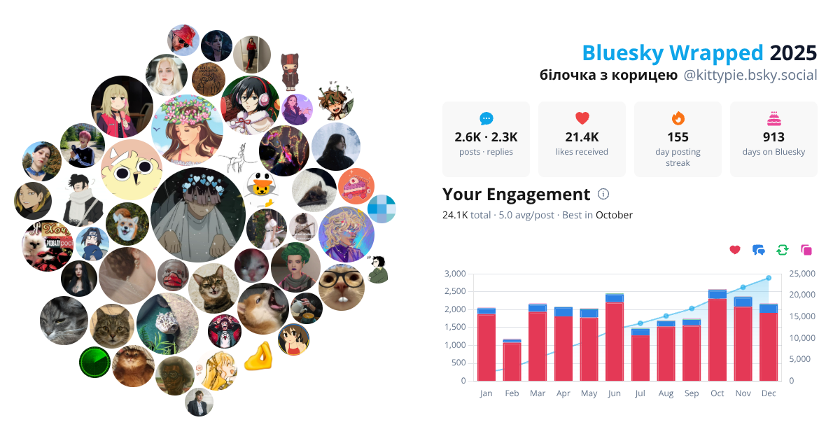 Your Bluesky Wrapped 2025 preview