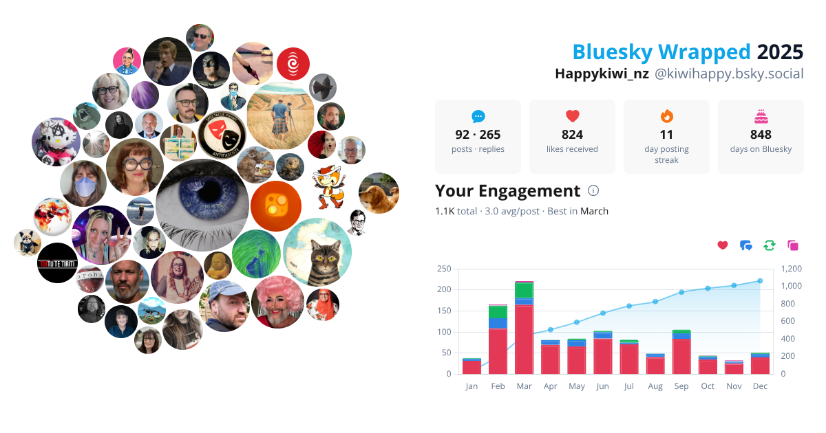 Your Bluesky Wrapped 2025 preview