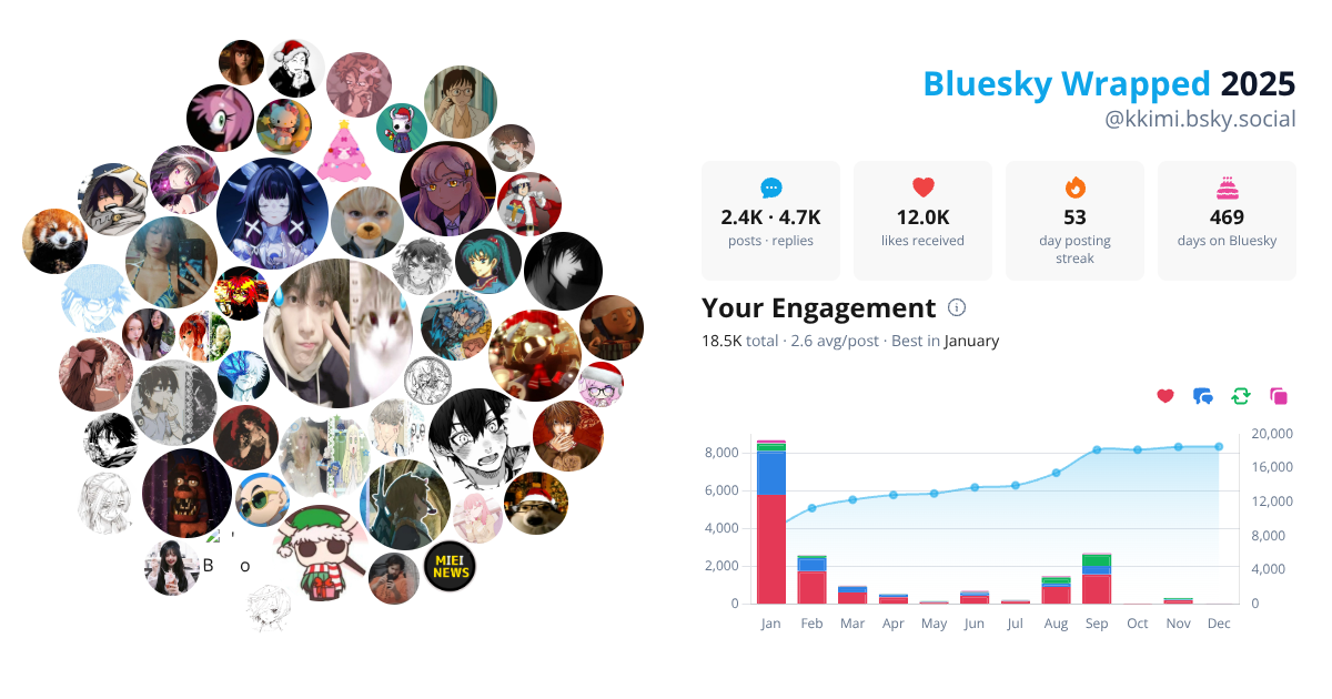 Your Bluesky Wrapped 2025 preview