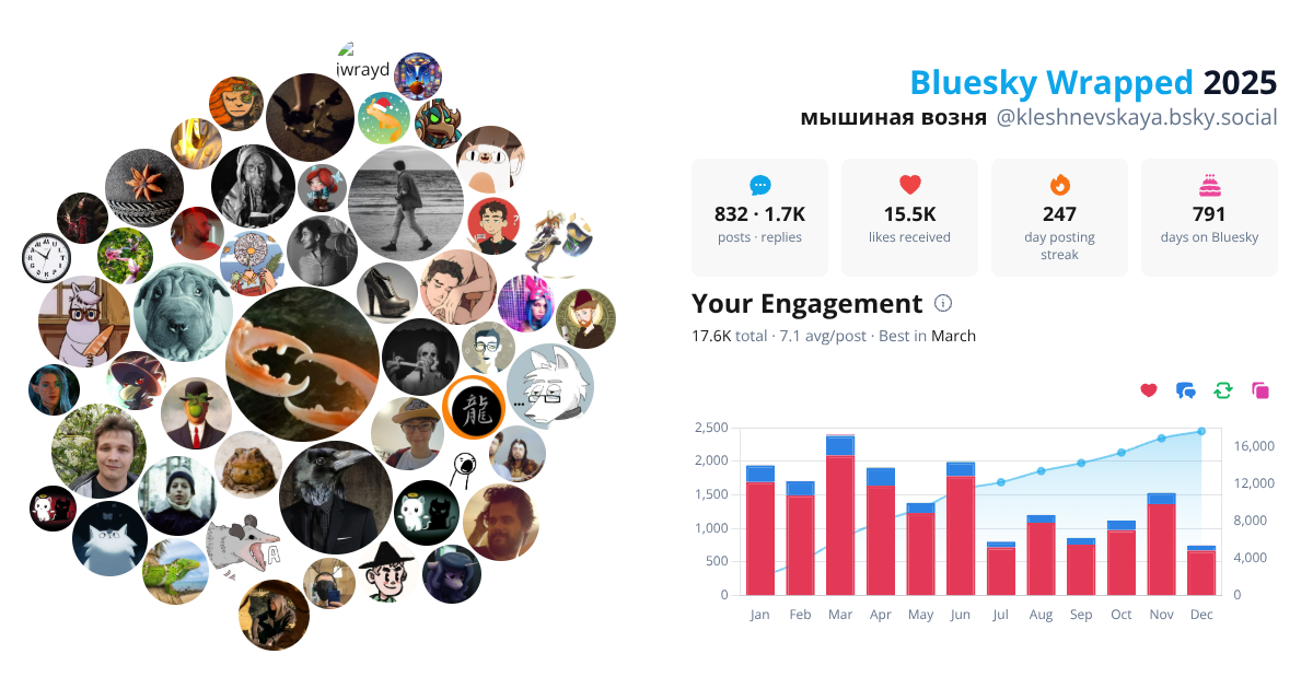 Your Bluesky Wrapped 2025 preview