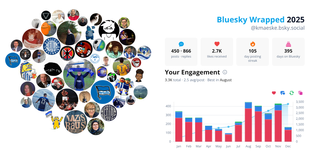 Your Bluesky Wrapped 2025 preview