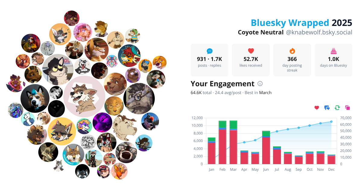 Your Bluesky Wrapped 2025 preview