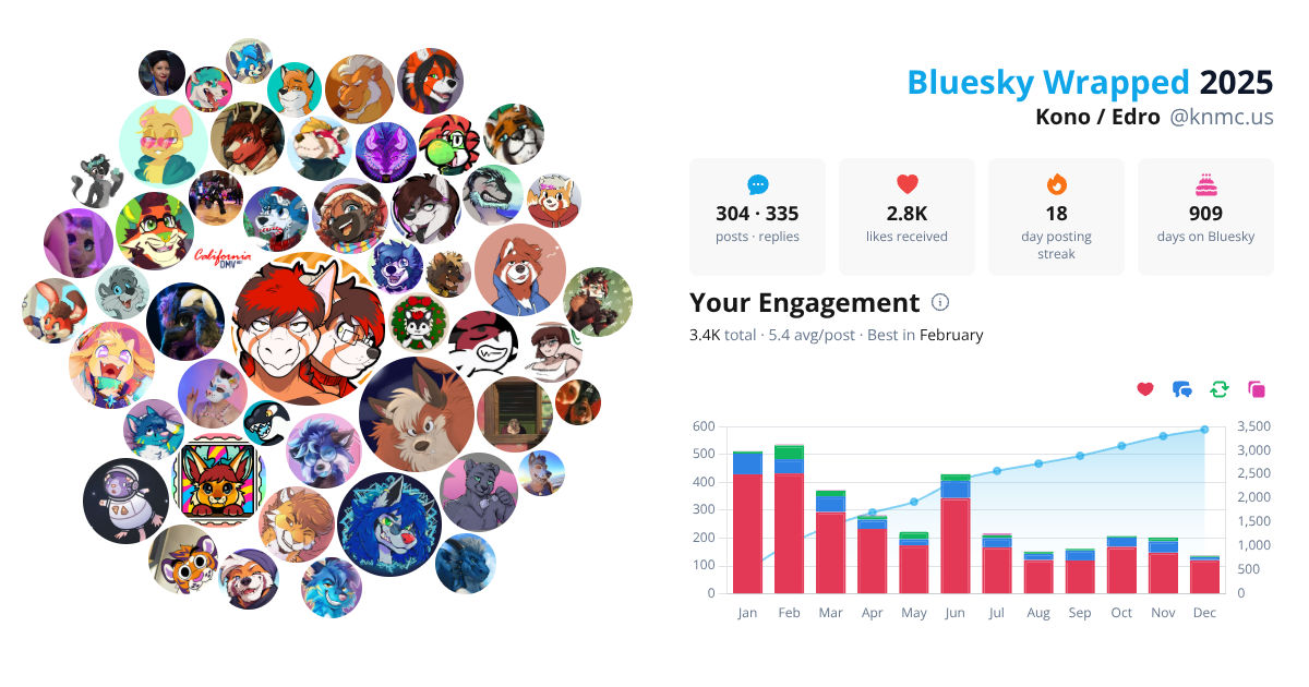 Your Bluesky Wrapped 2025 preview