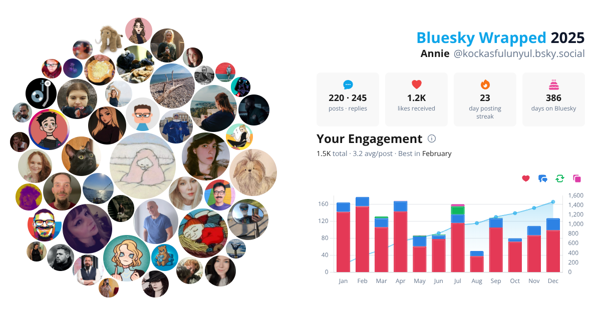 Your Bluesky Wrapped 2025 preview
