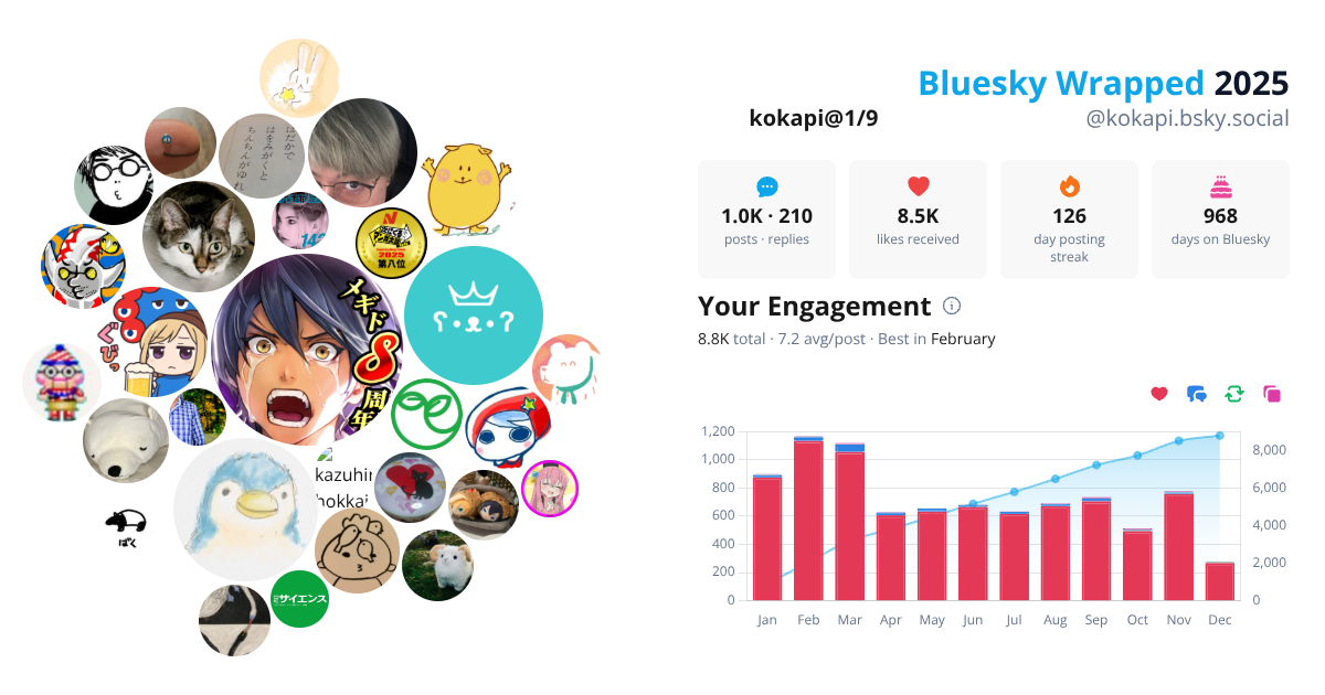 Your Bluesky Wrapped 2025 preview