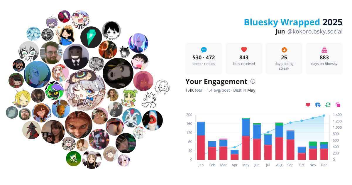 Your Bluesky Wrapped 2025 preview