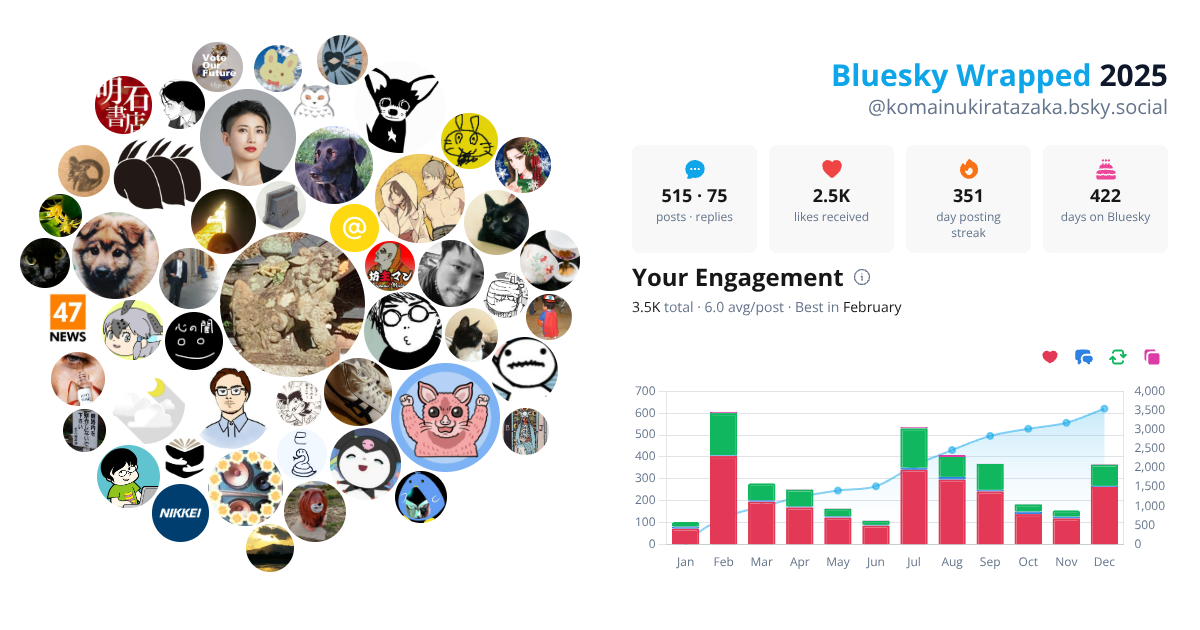 Your Bluesky Wrapped 2025 preview