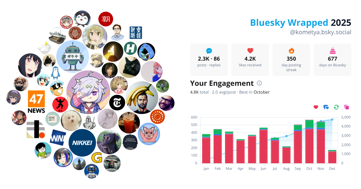 Your Bluesky Wrapped 2025 preview