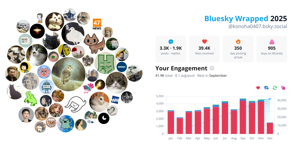 Your Bluesky Wrapped 2025 preview