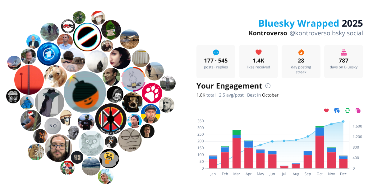 Your Bluesky Wrapped 2025 preview