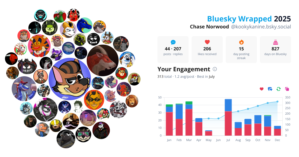 Your Bluesky Wrapped 2025 preview