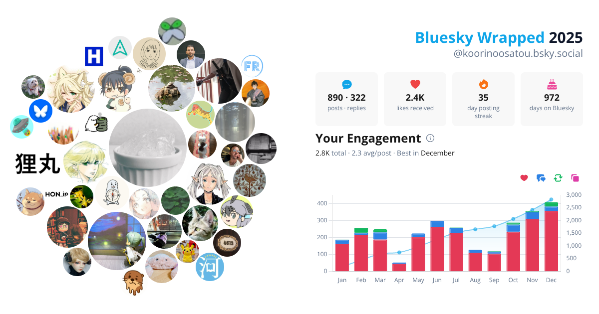 Your Bluesky Wrapped 2025 preview