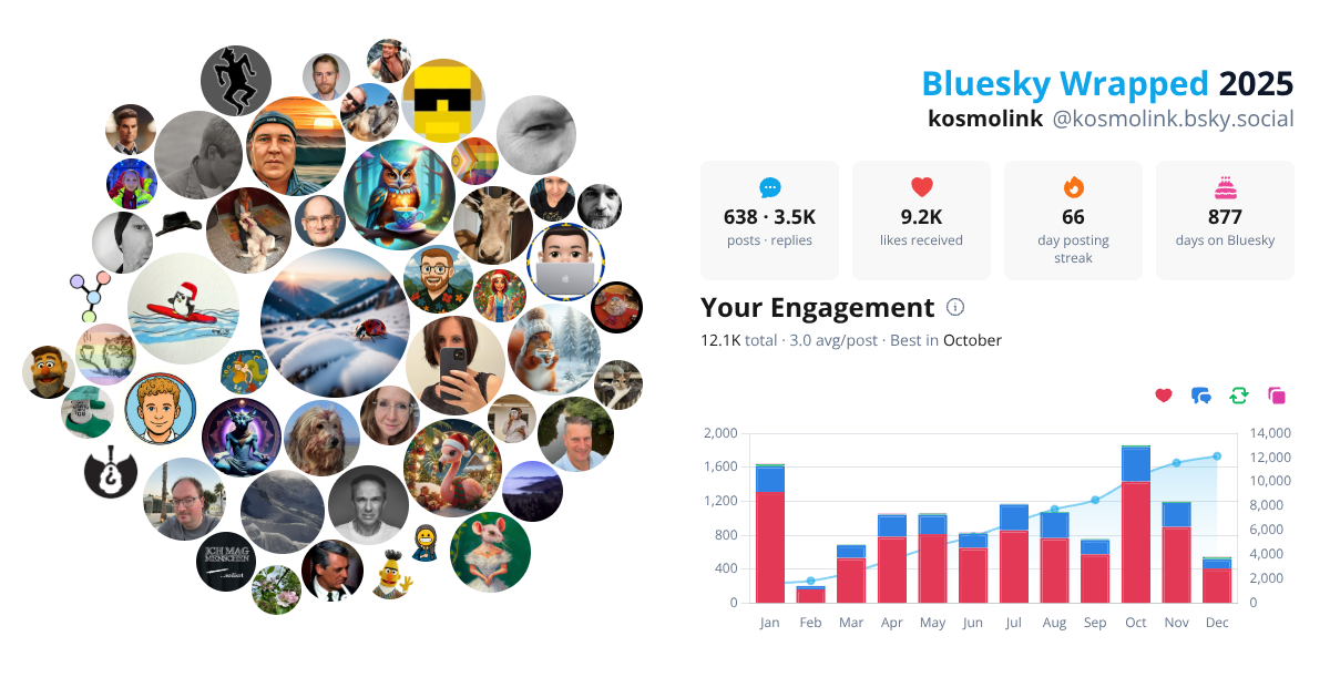 Your Bluesky Wrapped 2025 preview