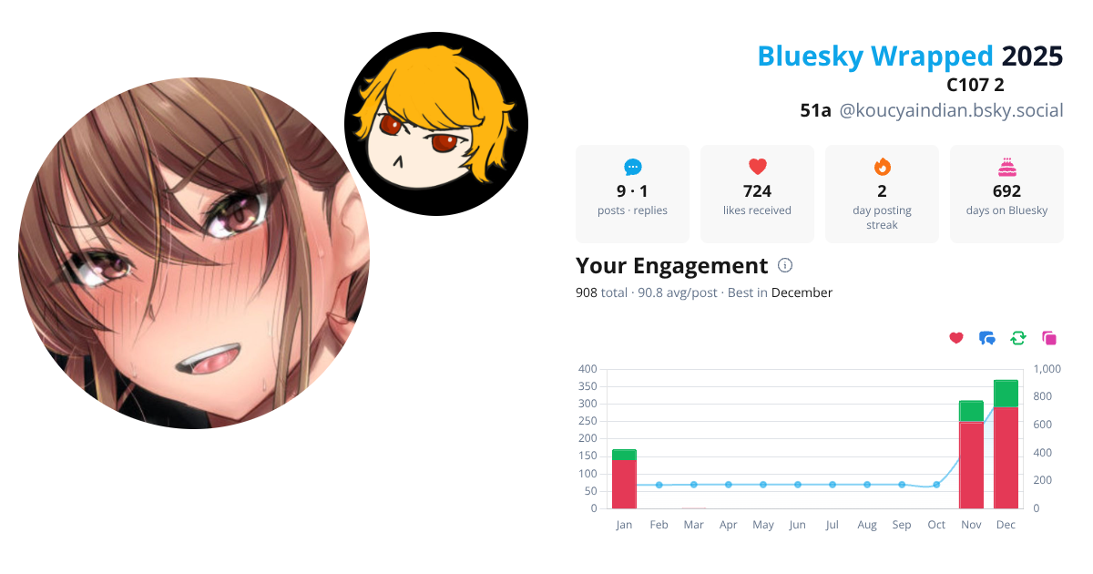 Your Bluesky Wrapped 2025 preview
