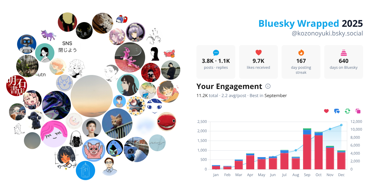 Your Bluesky Wrapped 2025 preview