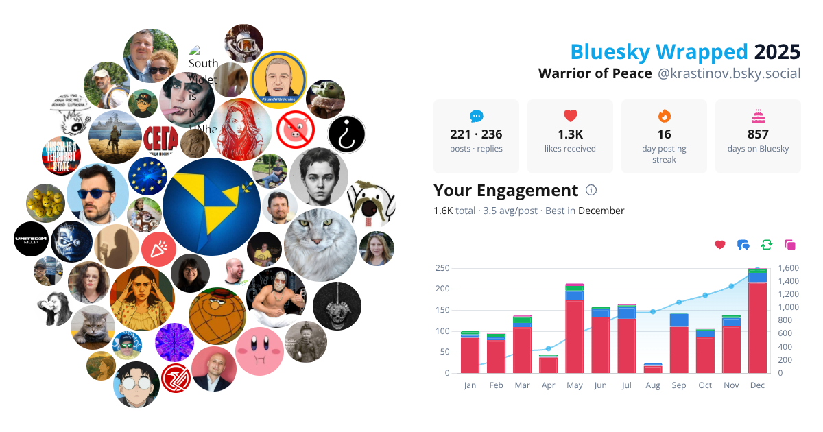 Your Bluesky Wrapped 2025 preview