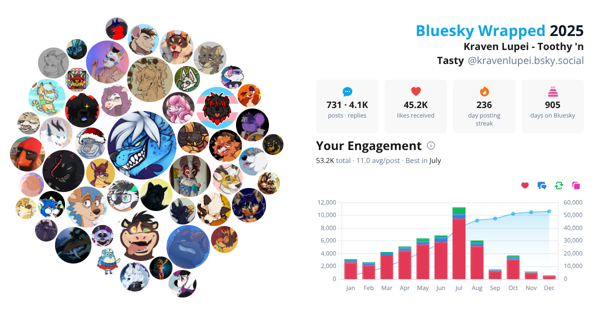 Your Bluesky Wrapped 2025 preview