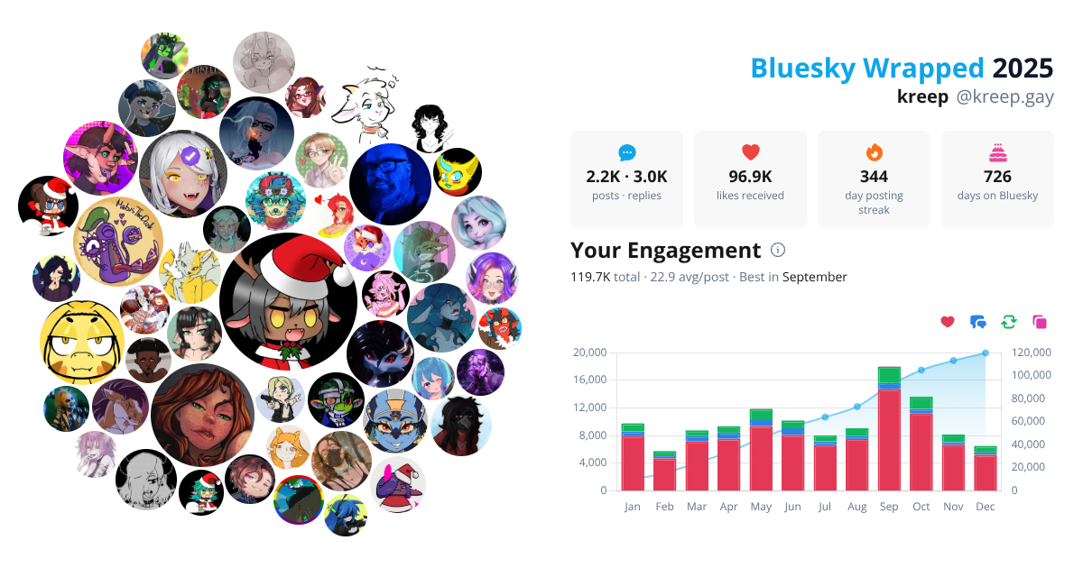 Your Bluesky Wrapped 2025 preview