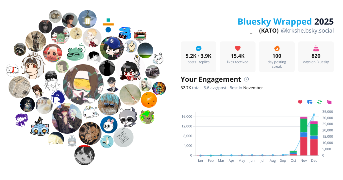 Your Bluesky Wrapped 2025 preview