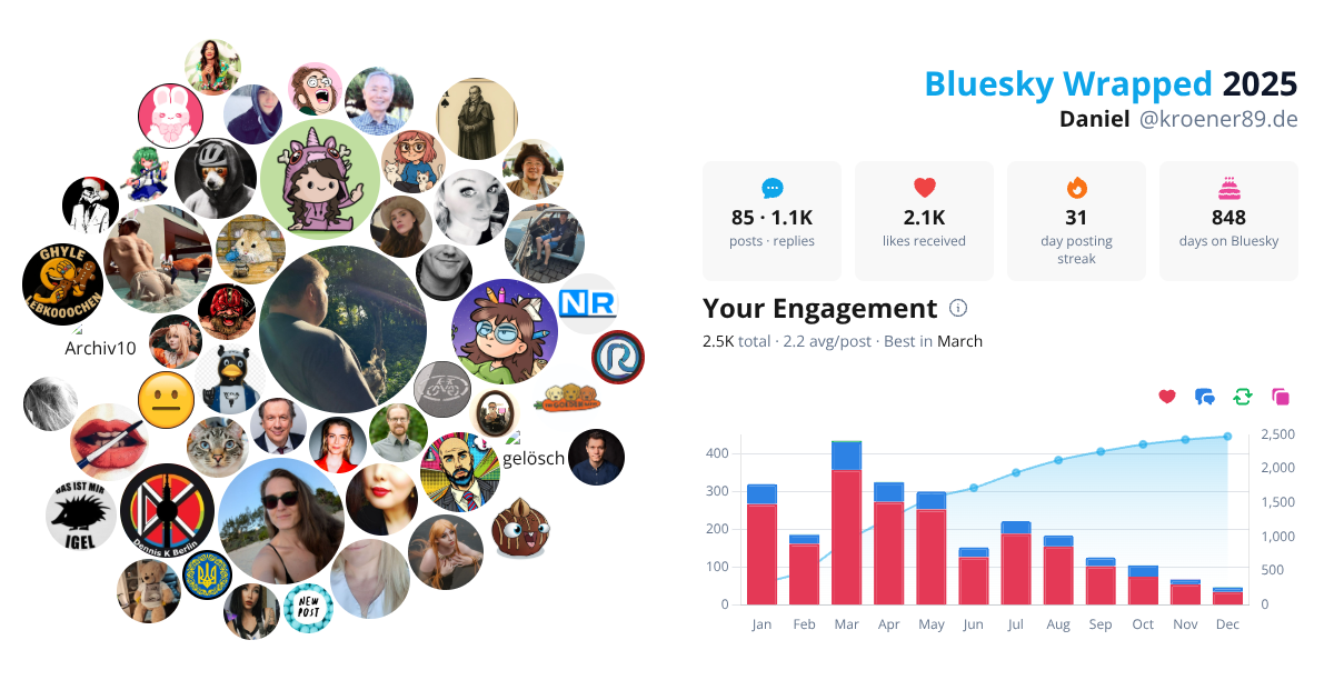 Your Bluesky Wrapped 2025 preview