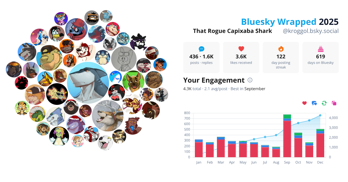 Your Bluesky Wrapped 2025 preview