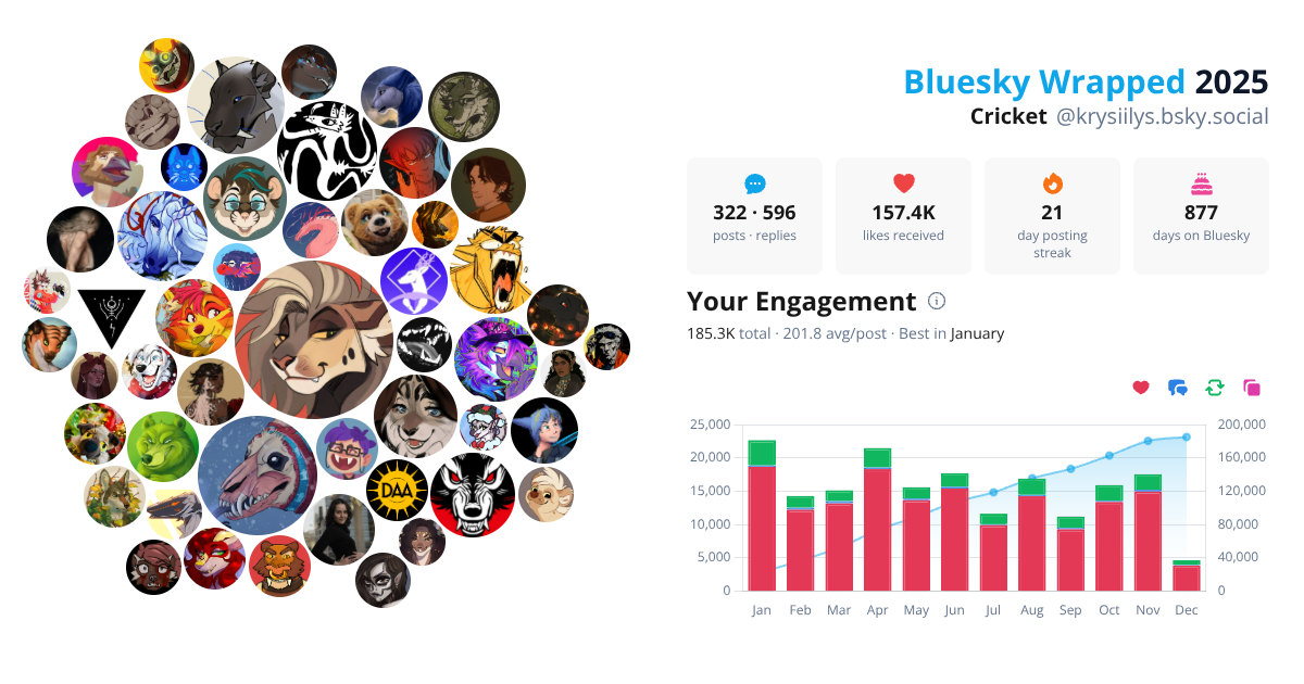 Your Bluesky Wrapped 2025 preview