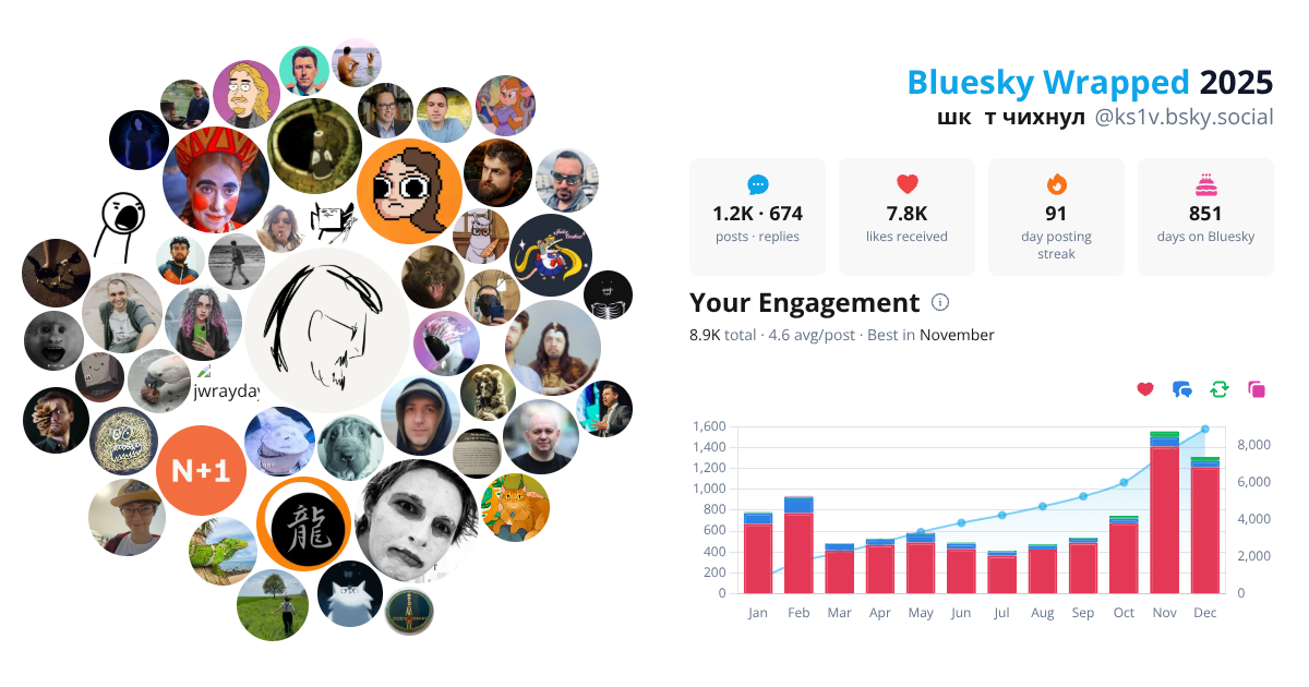 Your Bluesky Wrapped 2025 preview