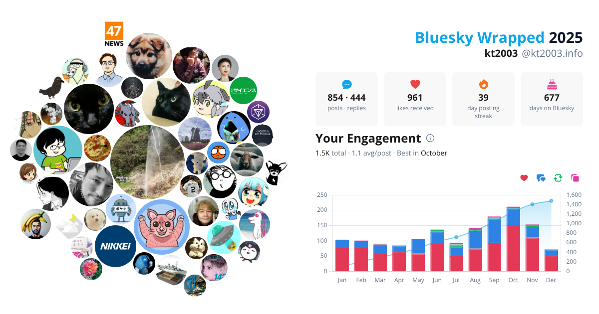 Your Bluesky Wrapped 2025 preview