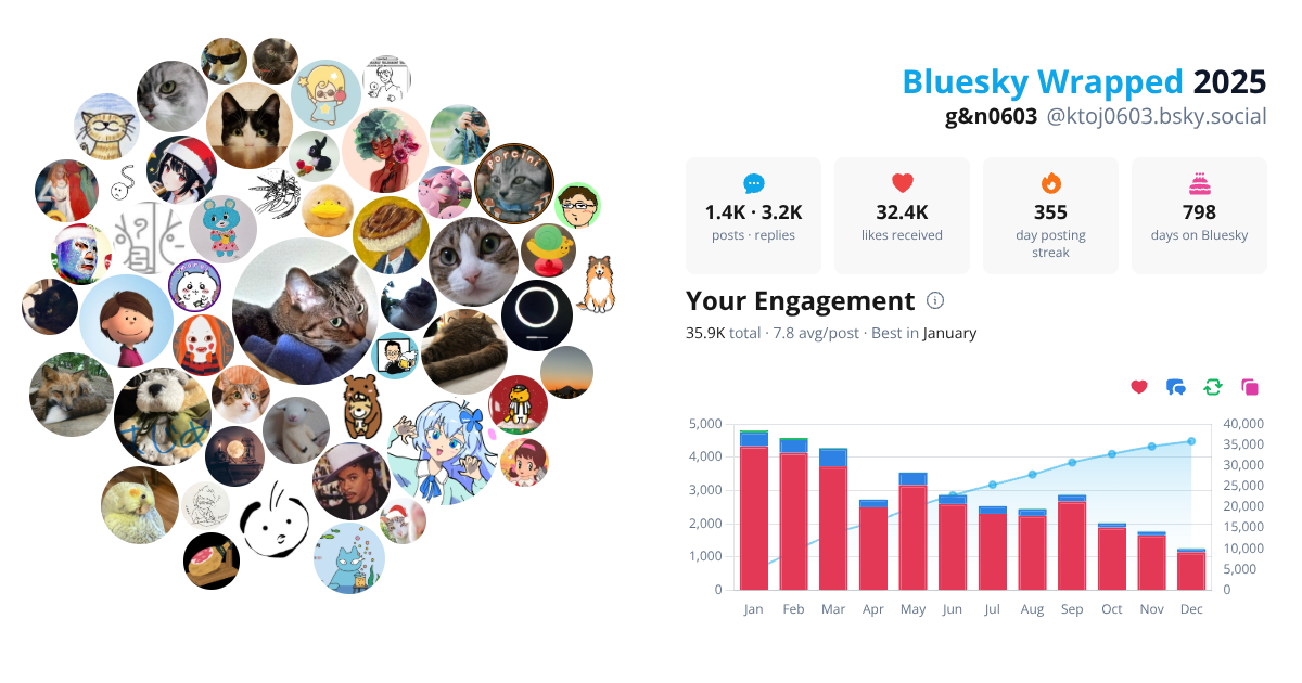 Your Bluesky Wrapped 2025 preview