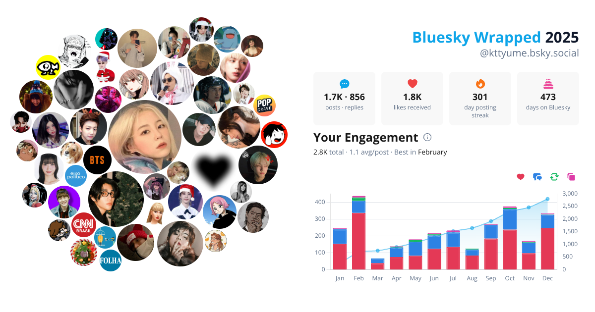 Your Bluesky Wrapped 2025 preview