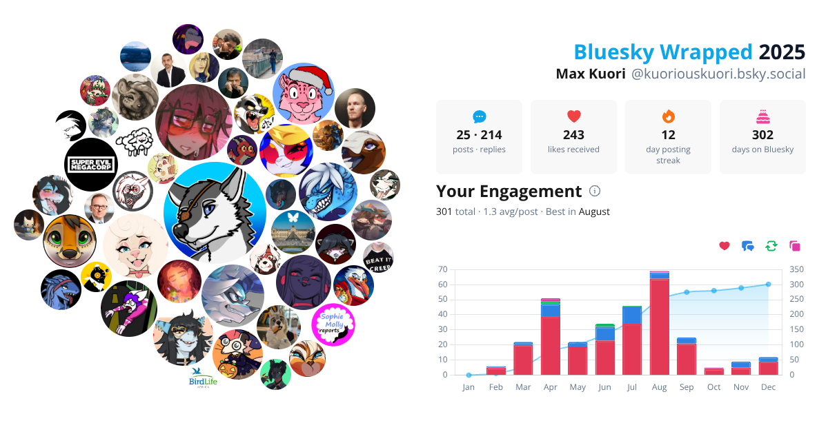 Your Bluesky Wrapped 2025 preview