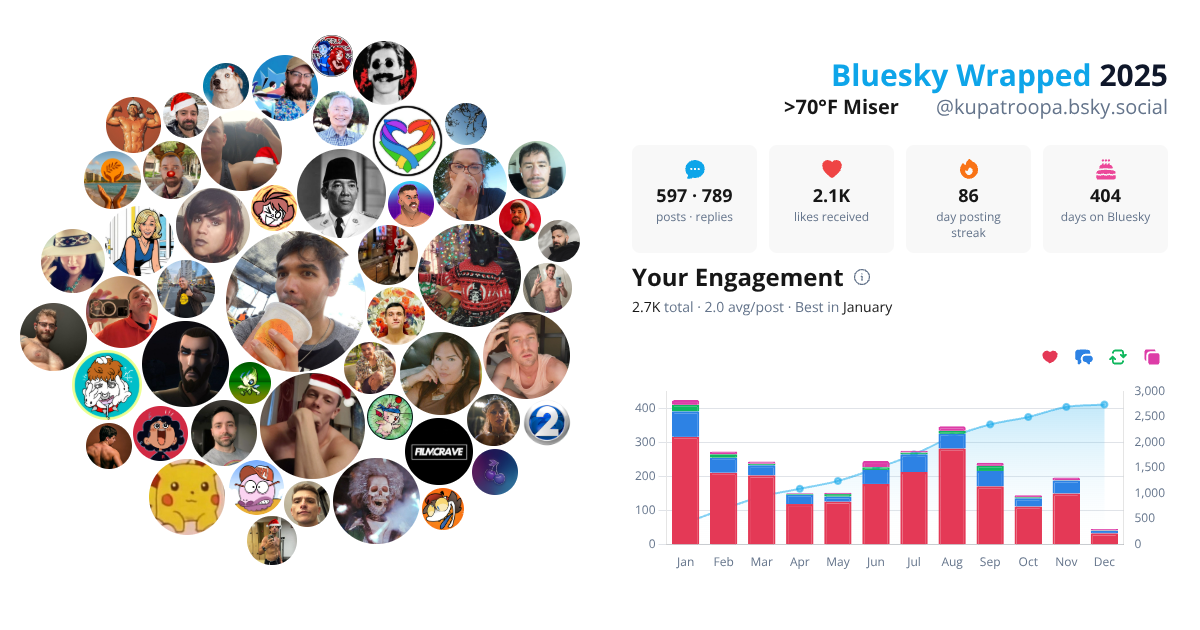 Your Bluesky Wrapped 2025 preview