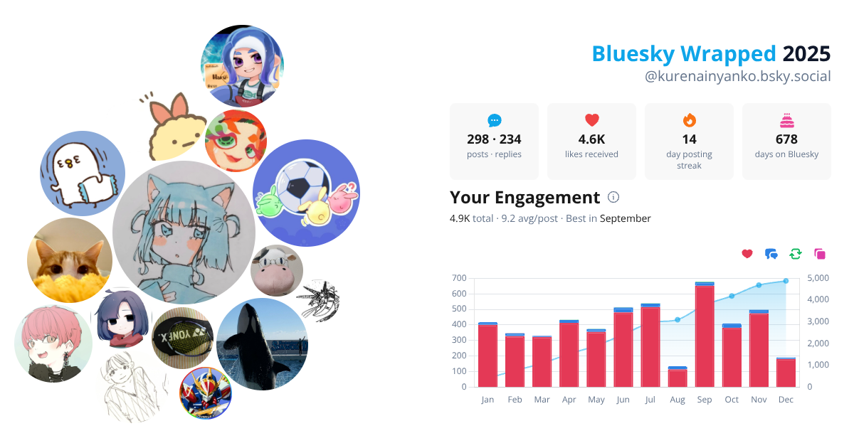 Your Bluesky Wrapped 2025 preview