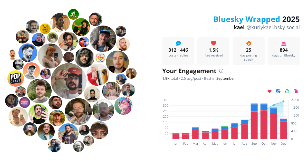 Your Bluesky Wrapped 2025 preview