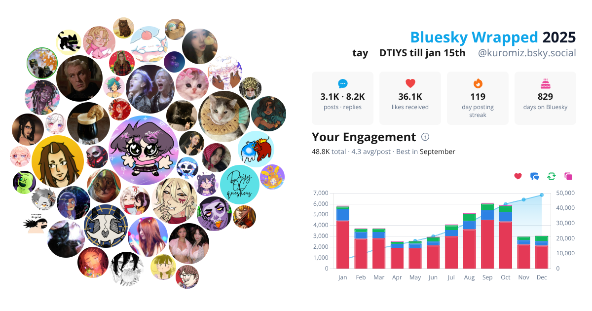 Your Bluesky Wrapped 2025 preview